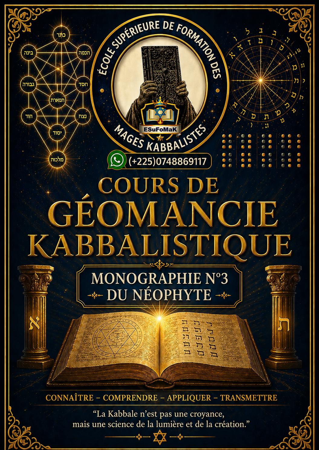 Cours de Géomancie kabbalistique/monographie N°3 du Néophyte