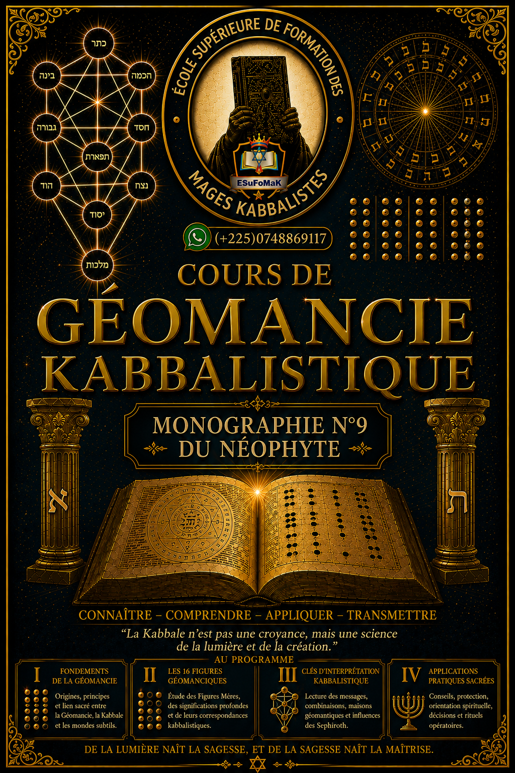 Cours de Géomancie kabbalistique/monographie N°9 du Néophyte