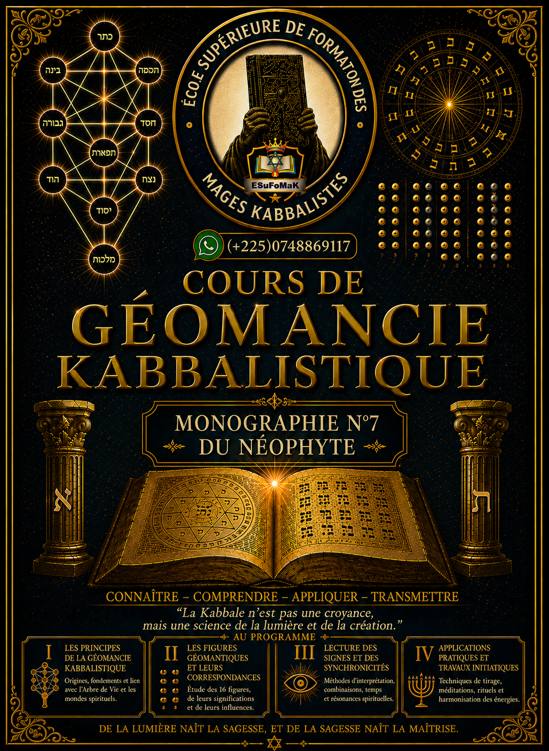 Cours de Géomancie kabbalistique/monographie N°7 du Néophyte