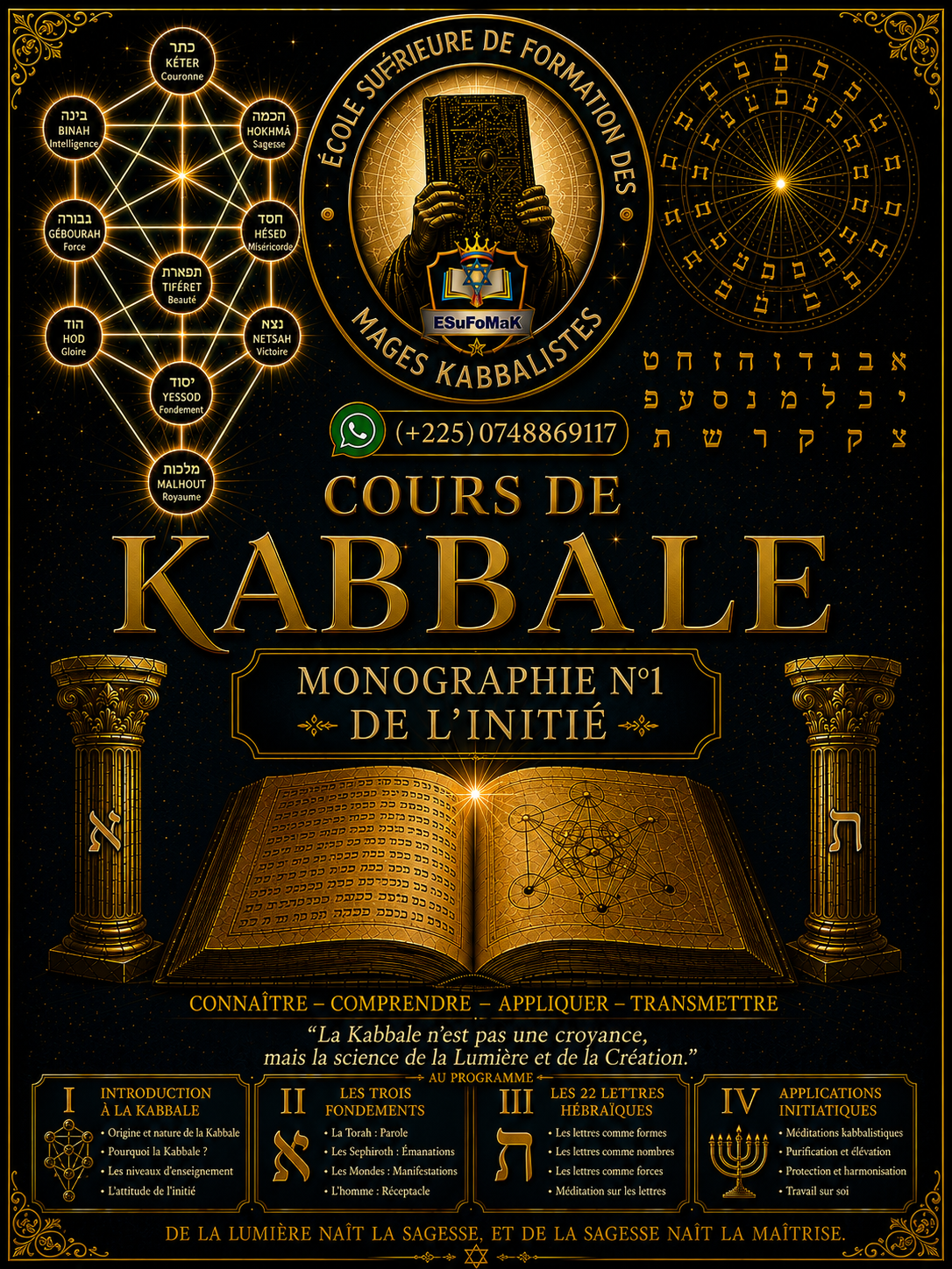 Cours de Kabbale /monographie N°1 de l&rsquo;INITIE