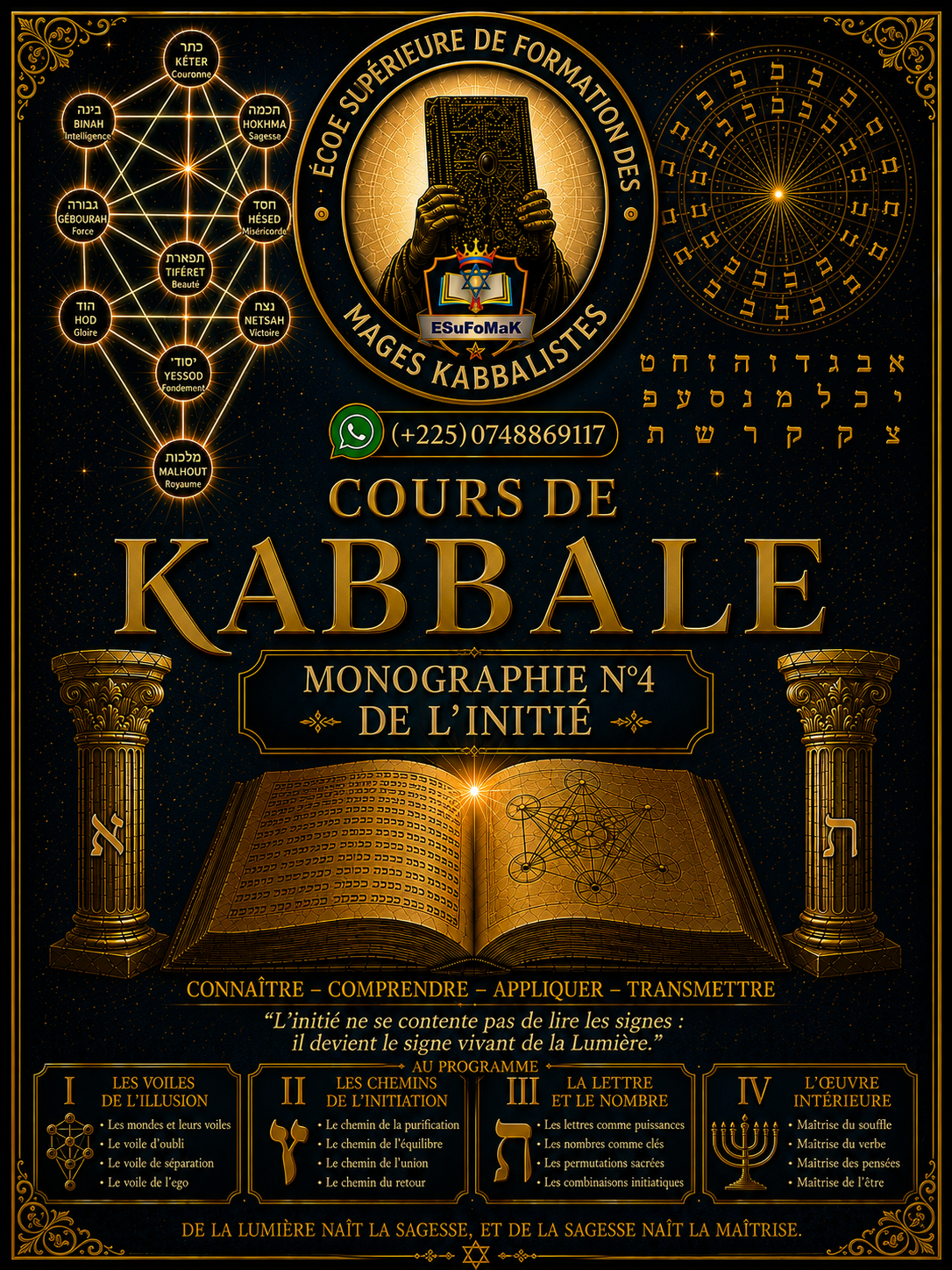 COURS DE KABBALE /Monographie N°4 de l&rsquo;Initié