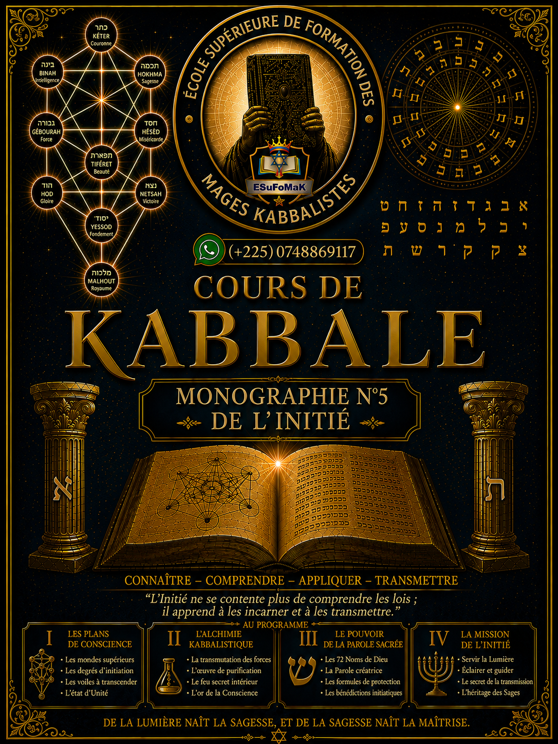 Cours de Kabbale/monographie N°5 de l&rsquo;Initié